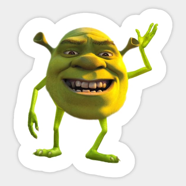 Shrek Wazowski Sticker by DudeAwesome